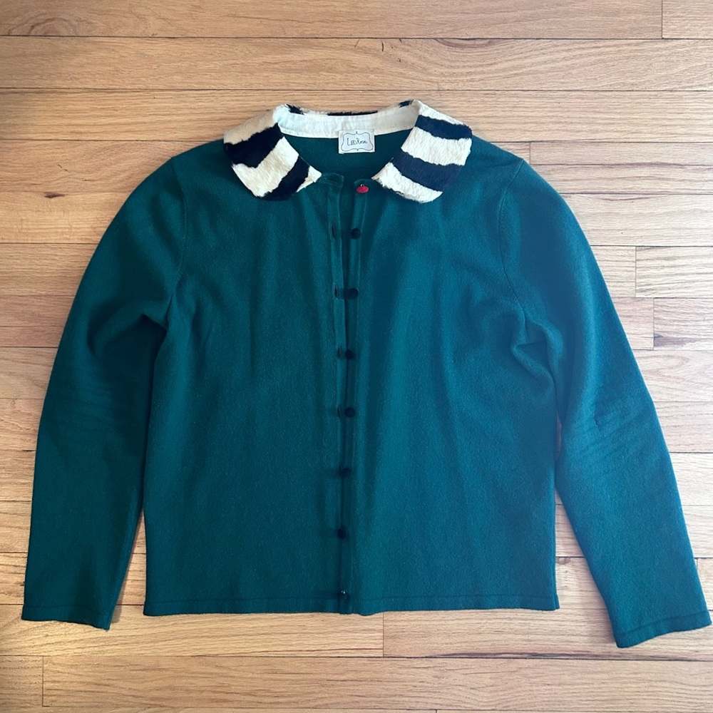 Leorosa Cardigan with Faux-Fur Collar